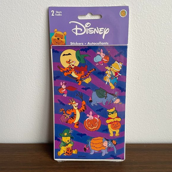 Vintage Sandy Lion Winnie The Pooh Halloween Stickers - Picture 1 of 3